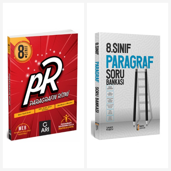 Arı 8. Sınıf Paragrafın Ritmi + İsem Paragraf Soru Bankası Seti 2 Kitap - Bi bigelio - Image 1