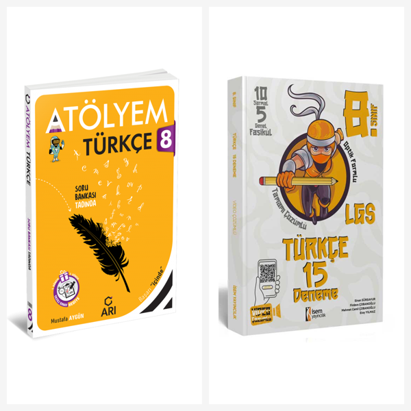 Arı 8 Sınıf Türkçemino Türkçe Atölyem + 15 Deneme Seti Arı ve İsem Yayınları - Bi bigelio - Image 1