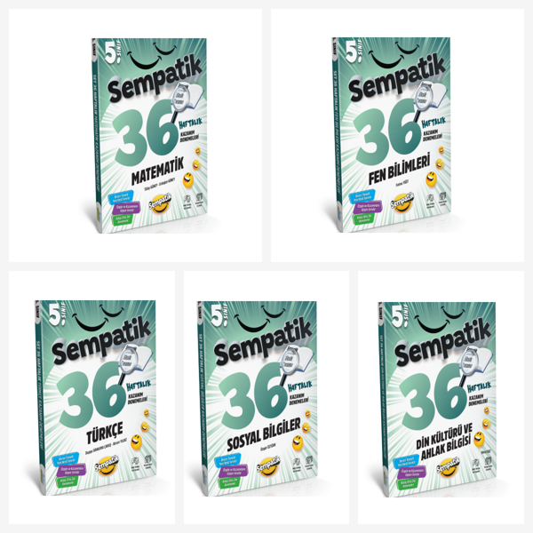 Ünlüler Karması 5. Sınıf Tüm Dersler 36 Haftalık Kazanım Denemeleri Seti 5 Kitap Ünlüler Karması - Ünlüler Karması - Image 1