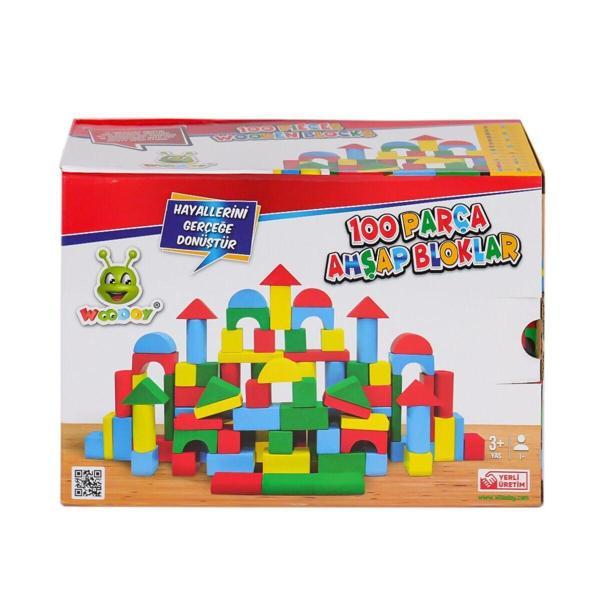 Öğretici Oyuncak KR006 Woodoy Renkli Geometrik Şekiller -Karsan Oyuncak Kız Erkek Çocuk Eğitici E - Image 1