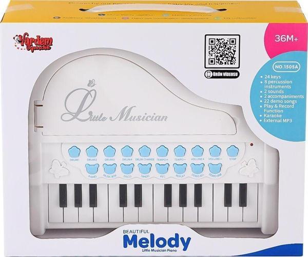 Eğitici Oyuncak BAO-1403B 0237 Mikrofonlu 37 Tuşlu Mp3 Çalar Büyük Siyah Piyano Kız Erkek Çocuk Eğitici Öğretici Oyu - Image 1