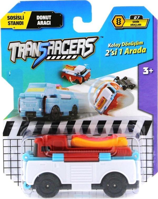 Eğitici Oyuncak Transracers Dönüşen Araçlar Sosisli Standı / Donut Aracı Kız Erkek Çocuk Eğitici - Image 1