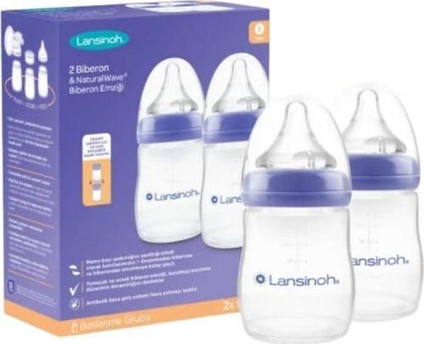 LANSINOH NATWAVE 2 LI BIBERON 2X160 ML - Image 1