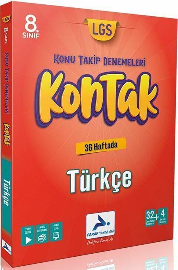 Paraf Yayınları 8. Sınıf Türkçe Kontak Konu Takip Denemeleri - PRF Paraf Yayınları - Image 1