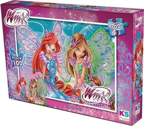 Eğlenceli Oyuncak 100 Parça Winx Yapboz Kız Erkek Çocuk Eğitici - Image 1