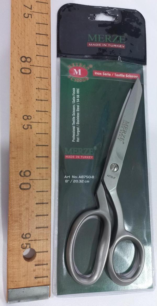 Merze Paslanmaz İNo:x Deri Regula Makası No:8 Kumas Terzi 21 Cm - Image 1