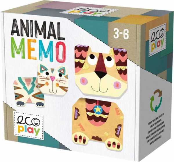 Eğitici Oyuncak Headu Ecoplay Hayvanlar Hafıza Oyunu MU26142 Kız Erkek Çocuk Eğitici Eğitici Oyu - Image 1