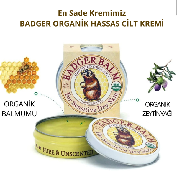 Badger Organik Hassas Cilt Kremi 56gr - Image 1