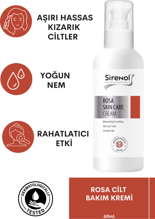 Sirenol Cadı Fındığı Rosa Cilt Bakım Kremi 60 mL - Image 1