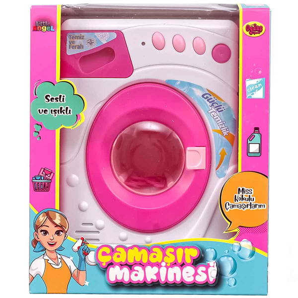 Kız Erkek Çocuk Oyuncak Pilli Işıklı ve Sesli Çamaşır Makinesi 02604 Kız Erkek Çocuk Eğitici Eğitici Oyu - Image 1