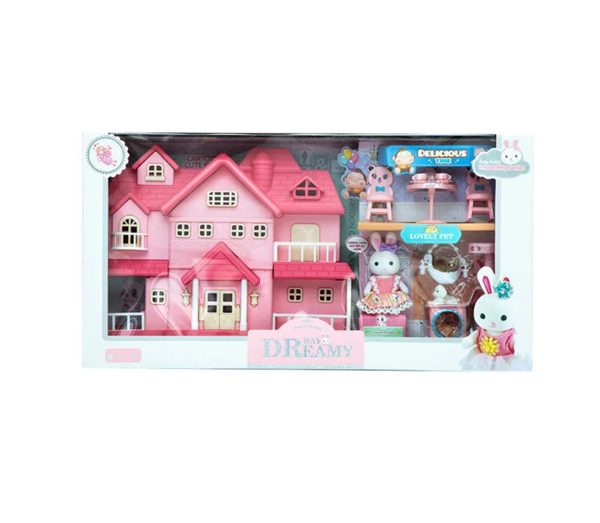 Öğretici Oyuncak Bay Dreamy Oturma Odası ve Ranzalı Mini Tavşan Oyun Seti Kız Erkek Çocuk Eğitici - Image 1