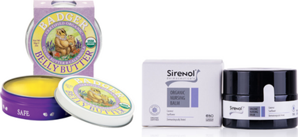 Badger Karın Bölgesi Nemlendirici Krem ve Sirenol Organik Göğüs Ucu Krem Set 56 gr / 15 mL - Image 1