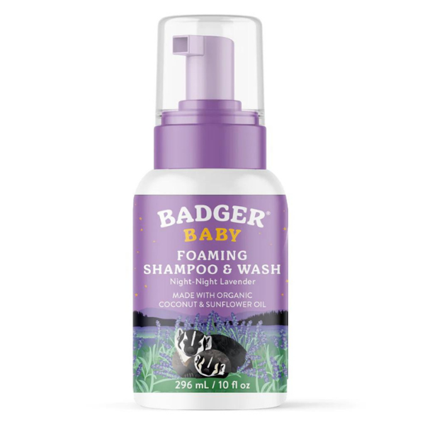 Badger Organik Bebek Gece Köpük Şampuanı (Saç ve Vücut) - Image 1