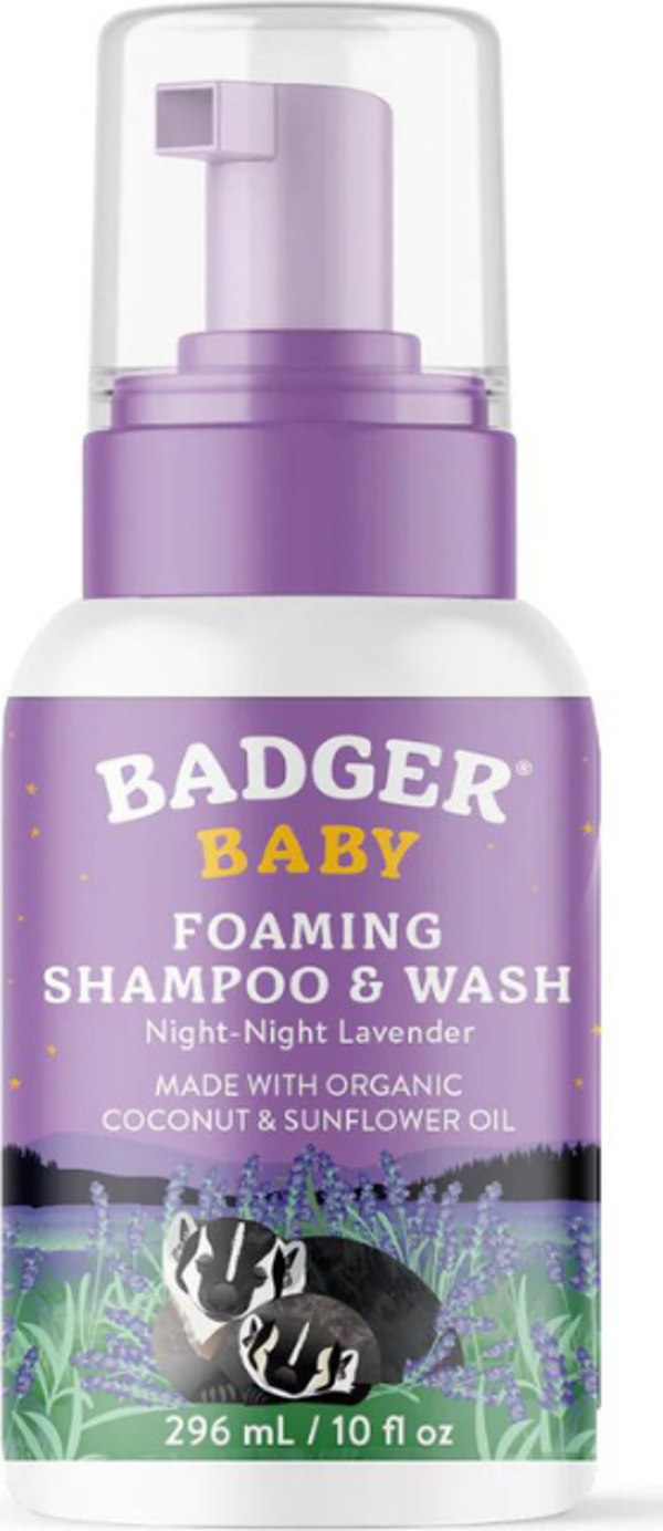 Badger Organik Bebek Gece Köpük Şampuanı (Saç ve Vücut) - Image 1