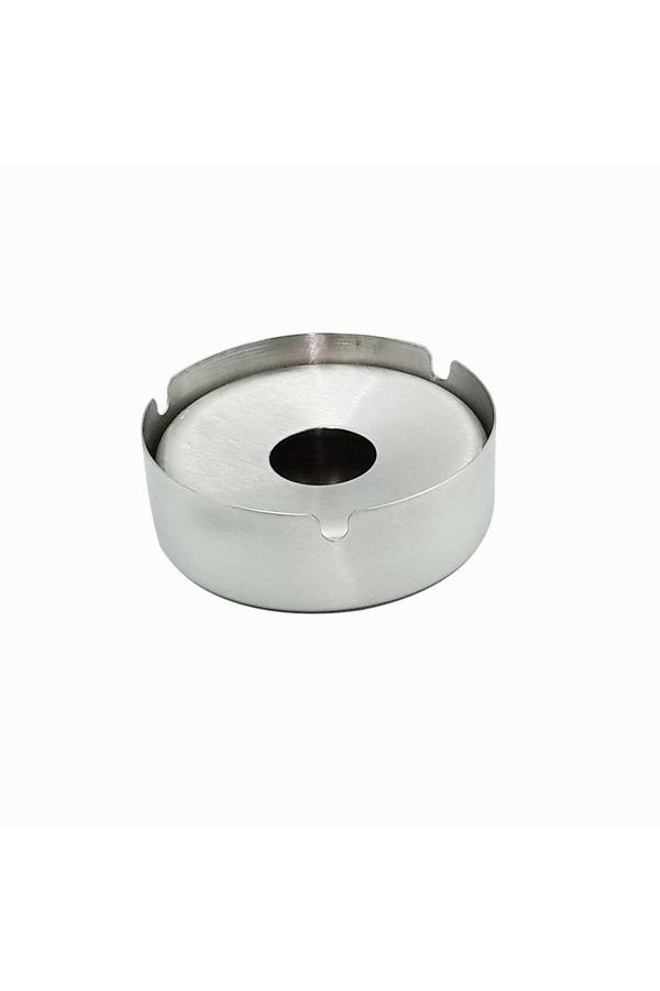 Özbir Çelik Bahçe Tipi Kapaklı Küllük 9,5 Cm 430 Kalite Çelik 3 Adet - Image 1