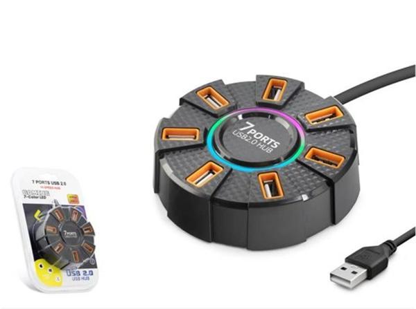 Hadron Hdx7035 Usb Hub 7-Usb 1.2M Siyah - Image 1
