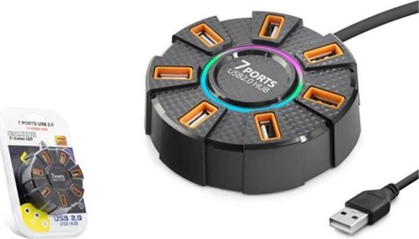 Hadron Hdx7035 Usb Hub 7-Usb 1.2M Siyah - Image 1