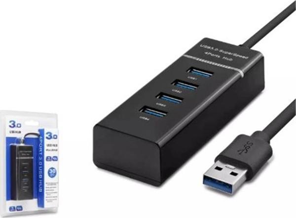 Hadron Hdx7017 Usb3.0 Hub 3-Usb + Usb3.0 30Cm Siyah - Image 1