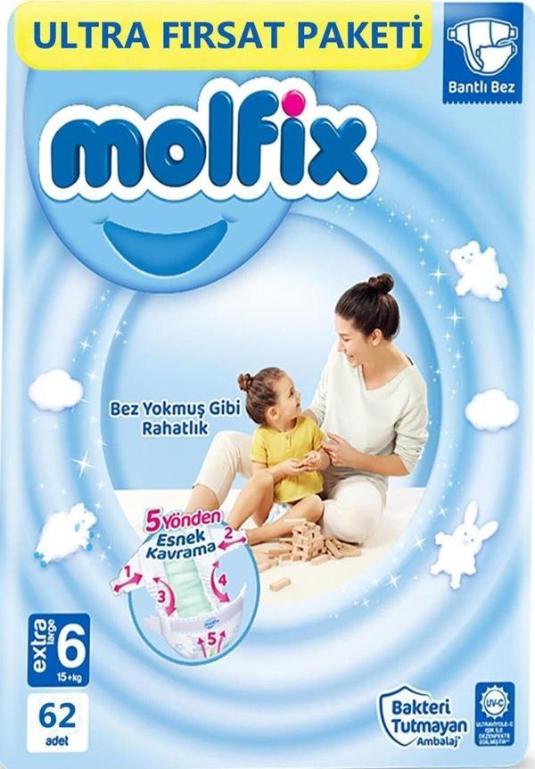 Molfix Bebek Bezi Ultra Fırsat Paketi X Large 6 No 62 Li - Image 1