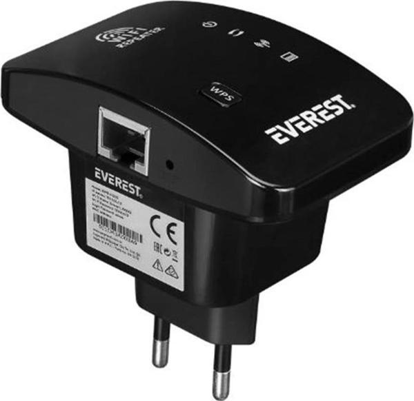 Everest EWR-N300 2.4GHz 300Mbps 1xWAN-LAN Dahili Antenli Repeater+AP Kablosuz Menzil Genişletici - Image 1