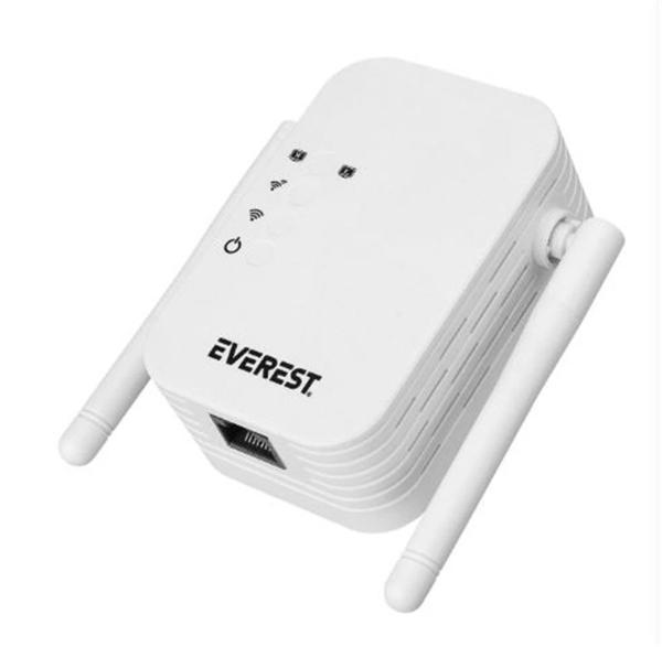 Everest EWR-N302 2.4GHz 300Mbps 1xWAN-LAN Port 2x2dBi Anten Repeater+AP Kablosuz Menzil Genişletici - Image 1