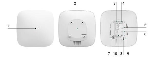 Ajax Hub2, Kablosuz, Görsel Doğrulamalı, Alarm Paneli, Siyah - Image 1