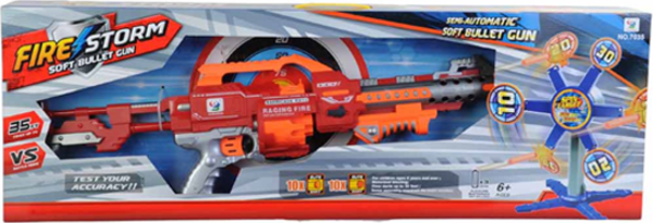 Kız Erkek Çocuk Oyuncak Fire Storm RV-10 Hedefli Dart Atan Tüfek Kız Erkek Çocuk Eğitici - Image 1