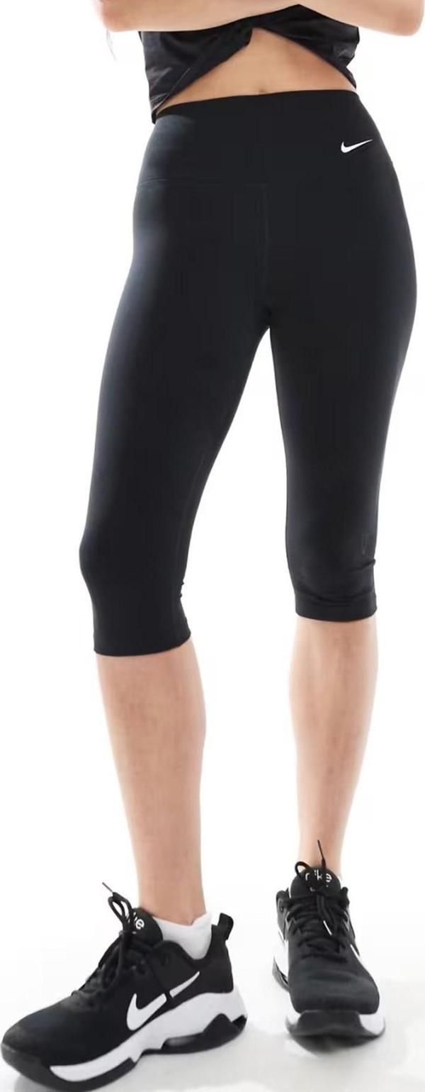 Nike One Training High Rise Capri Leggings Black Kadın 2 Cepli Capri Boy Yüksek Bel Tayt Siyah - Image 1