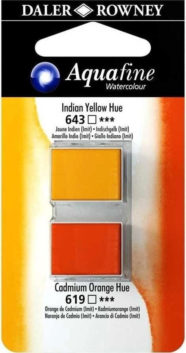 Supertrend Aquafine 1/2 Tablet Sulu Boya 2'li Set INDIAN YELLOW HUE / CADMIUM ORANGE HUE - Image 1
