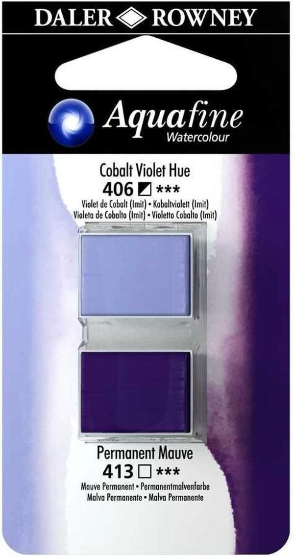 Supertrend Aquafine 1/2 Tablet Sulu Boya 2'li Set COBALT VIOLET HUE / MAUVE - Image 1