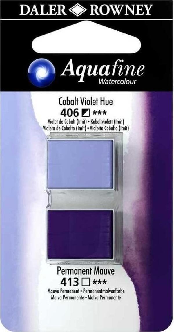 Supertrend Aquafine 1/2 Tablet Sulu Boya 2'li Set COBALT VIOLET HUE / MAUVE - Image 1