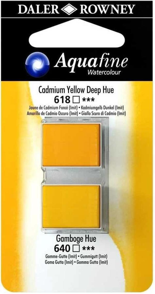 Supertrend Aquafine 1/2 Tablet Sulu Boya 2'li Set CADMIUM YELLOW DEEP HUE / GANBOGE HUE - Image 1