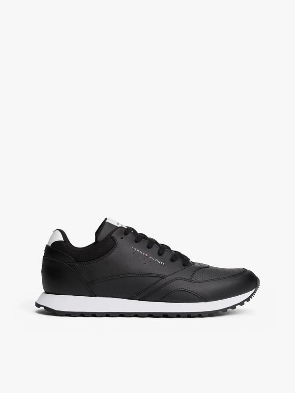 Tommy Hilfiger New Runner Eva Tabanlı Deri Klasik Erkek Siyah Sneaker FM0FM055120GX - Image 1