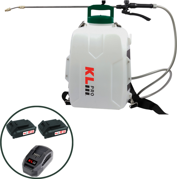 Klpro KLBP18-20 18V/2.0Ah 12 Litre Çift Akülü Şarjlı İlaçlama Pompası Sırt Tipi - Image 1