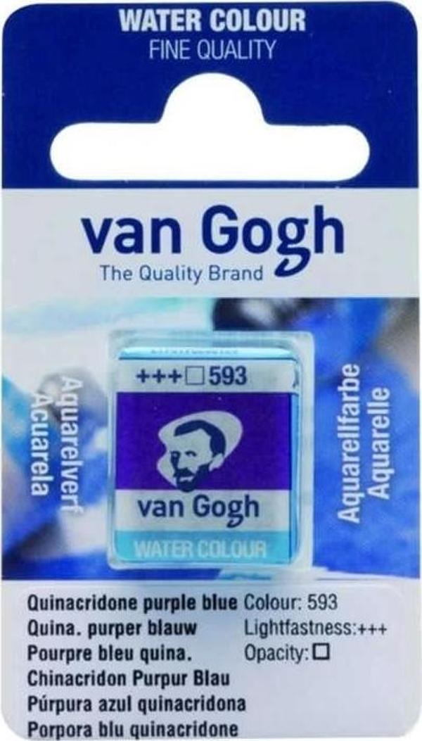 Supertrend Van Gogh 1/2 Tablet Sulu Boya 593 Quinacridone Purple Blue - Image 1