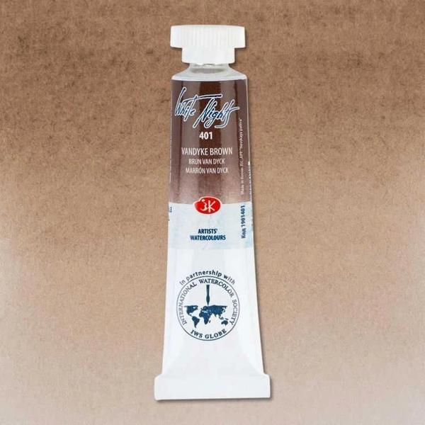 Supertrend White Nights Tüp Sulu Boya 10 ml. 401 Van Dyke Brown - Image 1