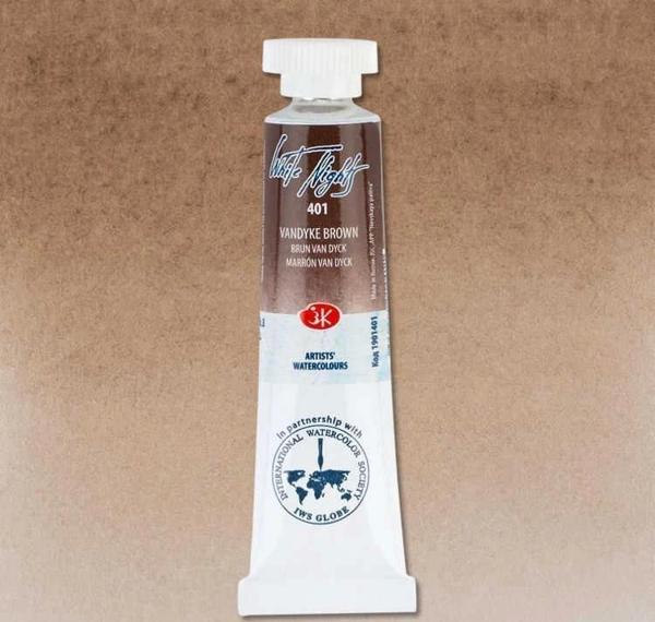 Supertrend White Nights Tüp Sulu Boya 10 ml. 401 Van Dyke Brown - Image 1