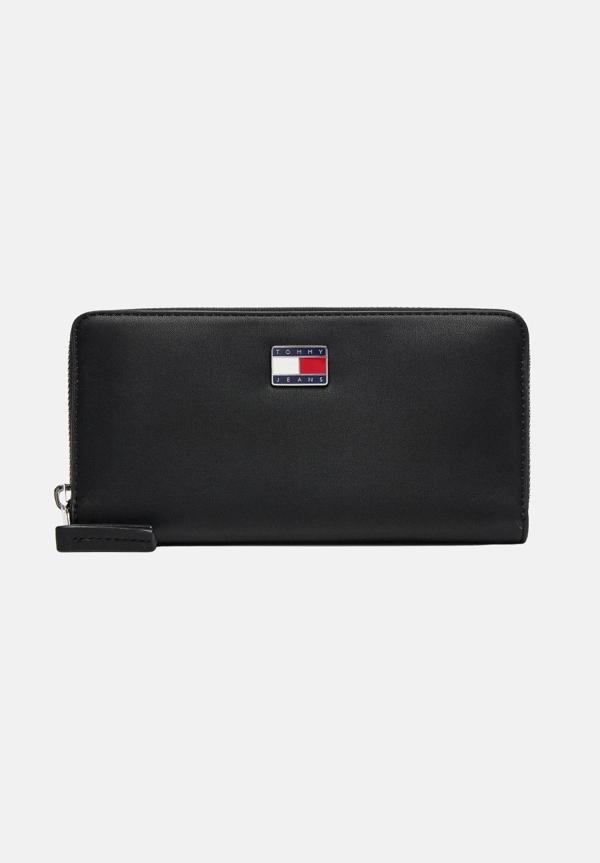 Tommy Jeans TJW Cool Büyük Boy Fermuarlı Kadın Siyah Cüzdan AW0AW17879BDS - Image 1