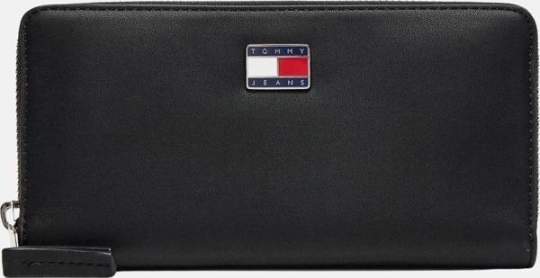 Tommy Jeans TJW Cool Büyük Boy Fermuarlı Kadın Siyah Cüzdan AW0AW17879BDS - Image 1