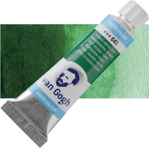 Supertrend Van Gogh 10 ml. Tüp Sulu Boya 645 Hooker Green Deep - Image 1