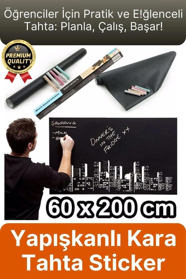 Özel Üretim Öğrenci Yazılabilir Silinebilir Yapışkanlı Büyük Boy Tahta Sticker Blackboard Rulo Pano - Image 1