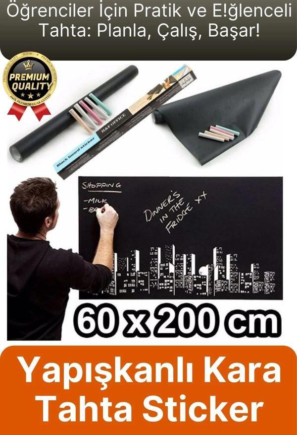 Özel Üretim Öğrenci Yazılabilir Silinebilir Yapışkanlı Büyük Boy Tahta Sticker Blackboard Rulo Pano - Image 1