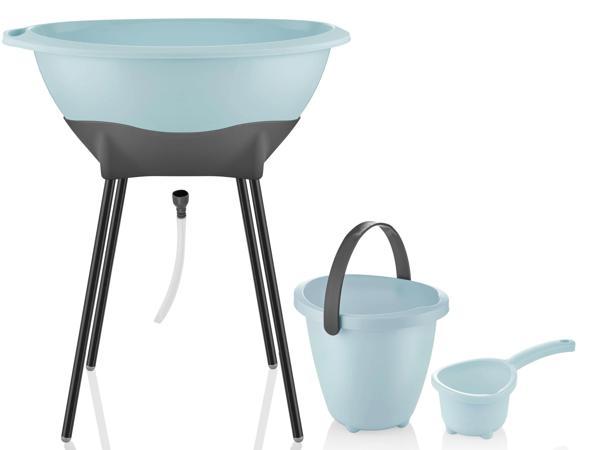 Babyjem Elegant Bebek Banyo Küvet Seti Turkuaz Renk- Küvet ,Maşrapa, Banyo Kovası - Image 1