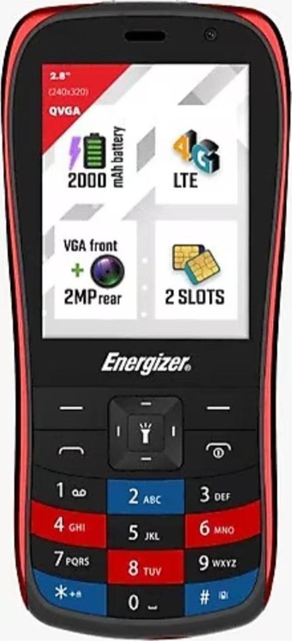 Energizer E284S Kırmızı Tuşlu Telefon - Image 1