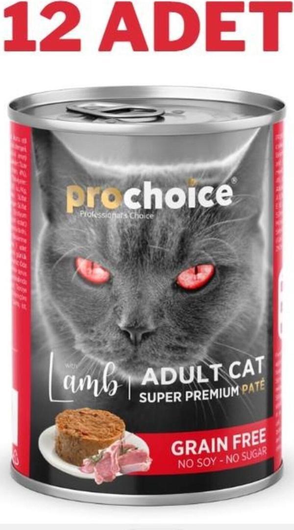 Adult Cat Lamb Pate Kuzulu Kedi Konservesi 12x400 gr - - Image 1