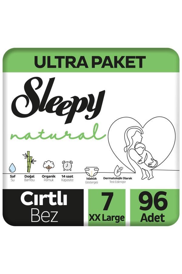 Sleepy Natural Ultra Paket Bebek Bezi 7 Numara Xxlarge 96 Adet - Image 1