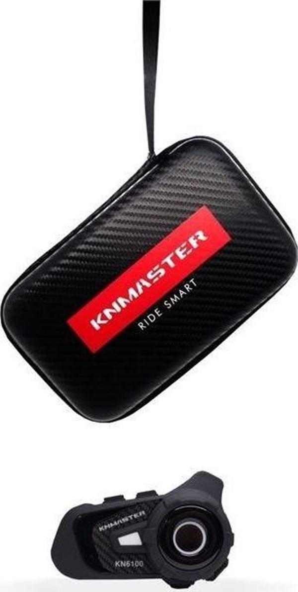 KNMASTER KN6100 PRO MOTOSİKLET KASK İNTERKOM BLUETOOTH KULAKLIK SETİ - SİYAH - Image 1