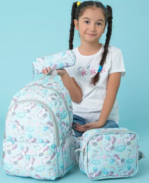 Cambridge Polo Club 3'lü Okul Çanta Seti BLUE UNİCORN / PLCAN2079.320-1 - Image 1