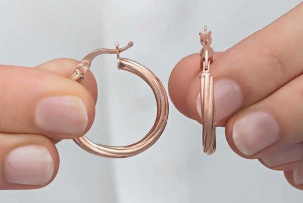 Supertrend Gümüş Rose 3 Mm Burgu Şarnel Küpe - Image 1