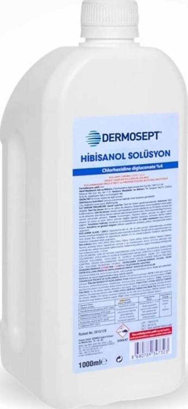 Dermosept Hibisanol Solüsyon Klorheksidin (CHLORHEXİDİNE %4) 1 LT - Image 1